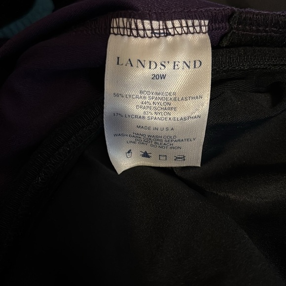 Lands End One Piece Carmella Swimsuit Sz 20W Purple Tummy Control Slender Suit - Picture 6 of 9